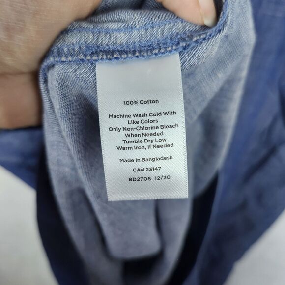 Talbots Chambray Midi Shift Dress Womens Plus Sz 24W Blue Denim Classic Basic - Picture 10 of 10